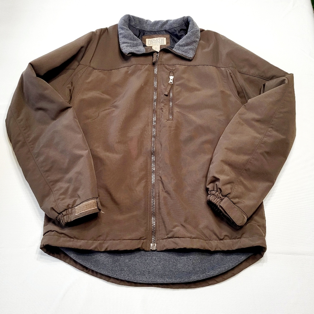 Duluth Trading Co. Men's Brown Gray Grab Fleece-Lined Jacket Medium